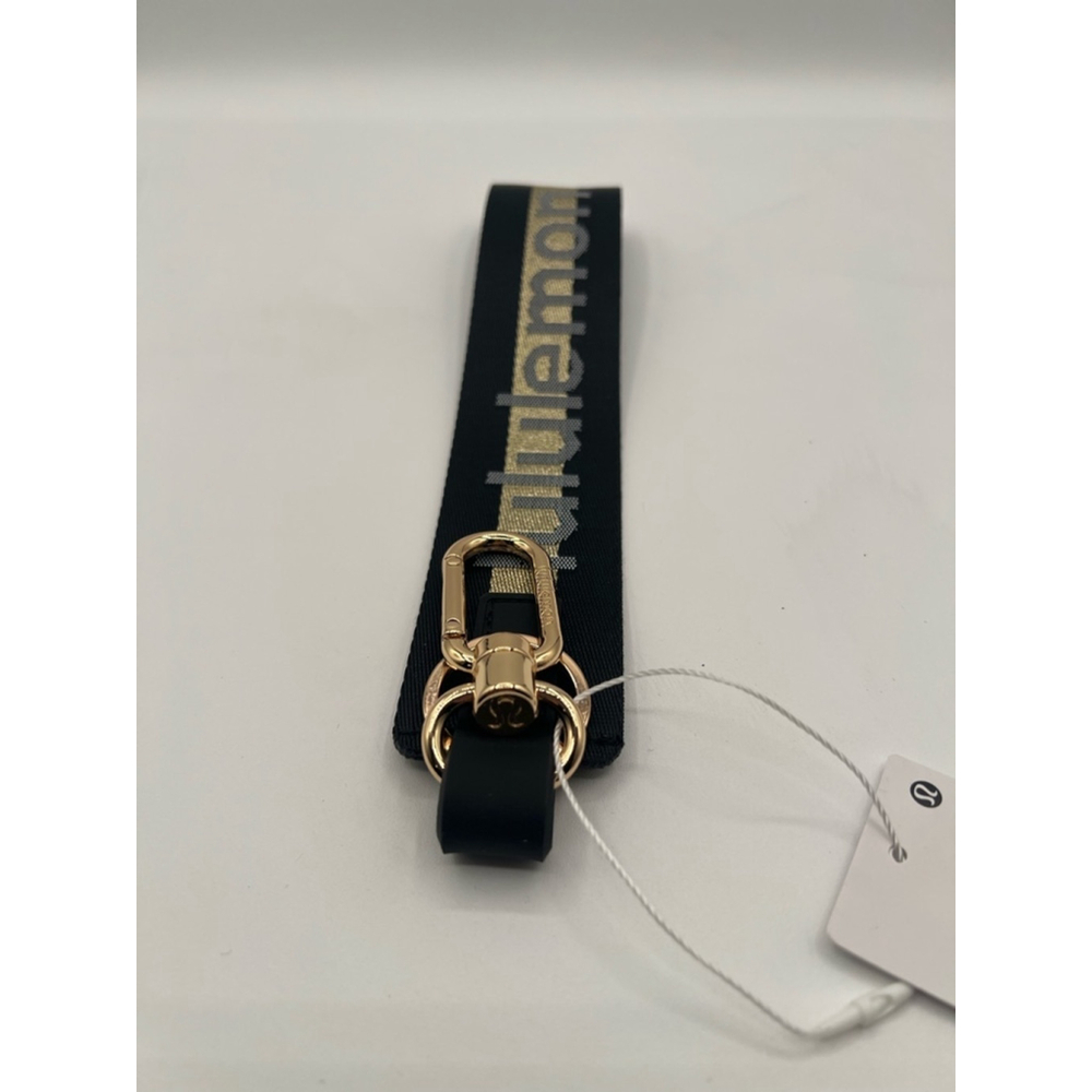 NWT Lululemon Never Lost Keychain Black / Gold / White Opal - Picture 5 of 6